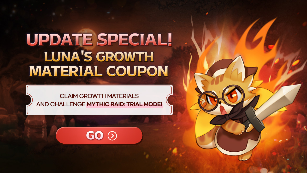 Sep. 18 Update Special! Luna's Growth Material Coupon Event Notice
